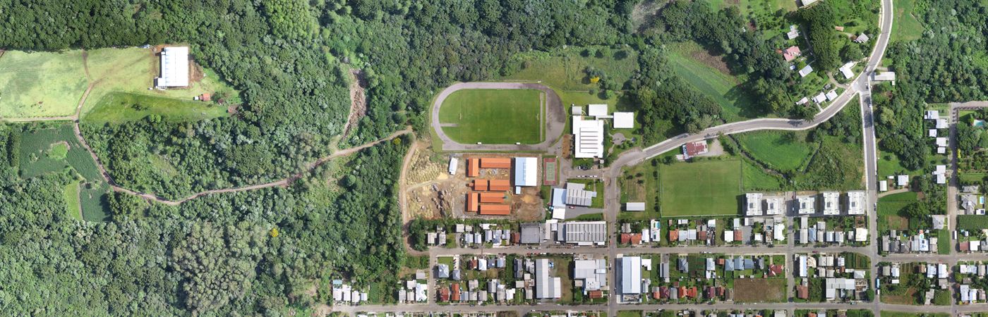 Levantamento aéreo de área urbana